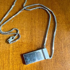 Gucci Mens Dog-Tag Necklace